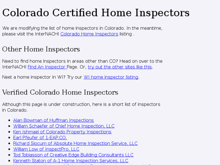 www.cohomeinspector.org