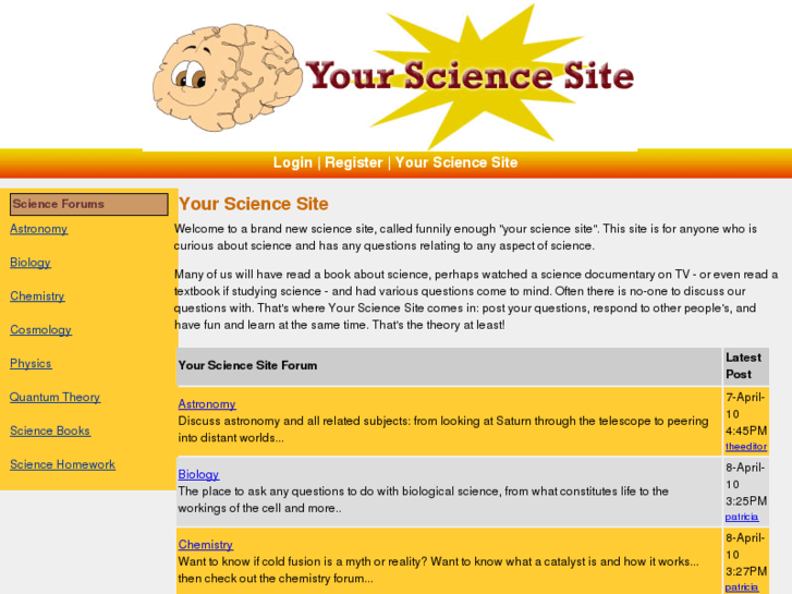 www.yoursciencesite.com