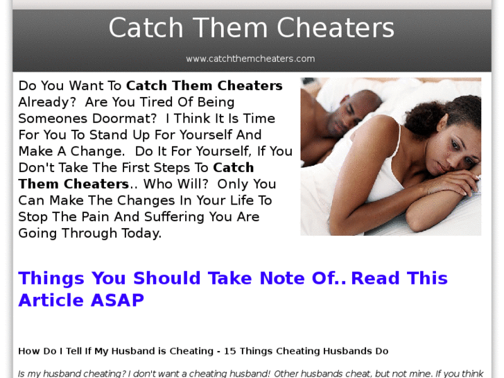 www.catchthemcheaters.com