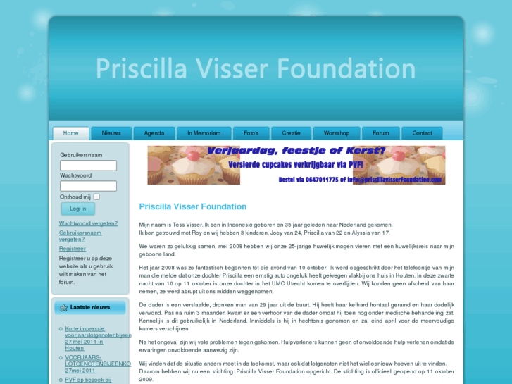 www.priscillavisserfoundation.com