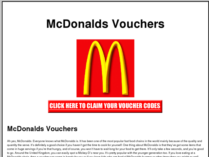 www.mcdonaldsvouchers.co.uk