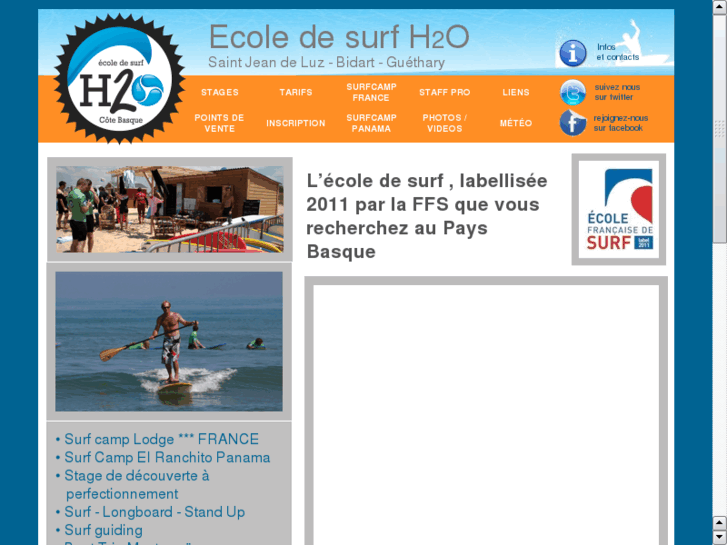 www.ecoledesurf-h2o.com