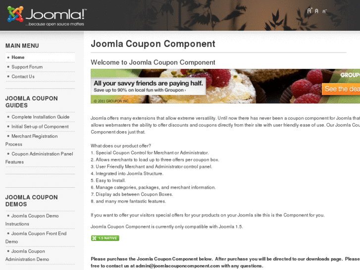 www.joomlacouponcomponent.com