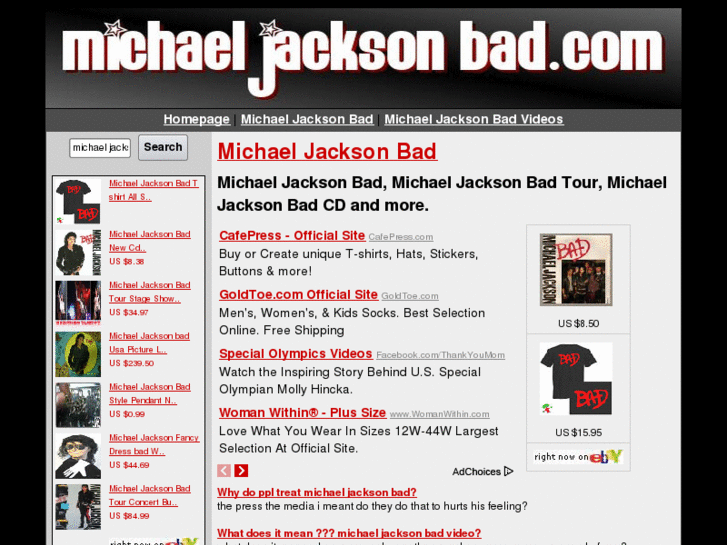 www.michaeljacksonbad.com