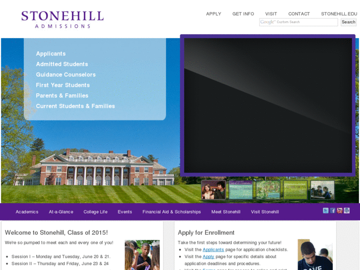 www.stonehillcollegeadmissions.org