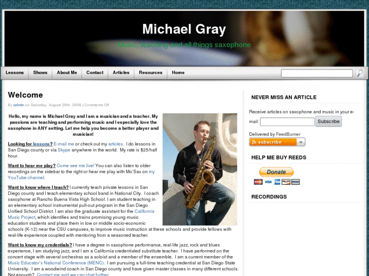 www.michaelgraysaxophone.com