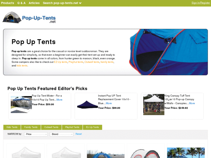 www.pop-up-tents.net