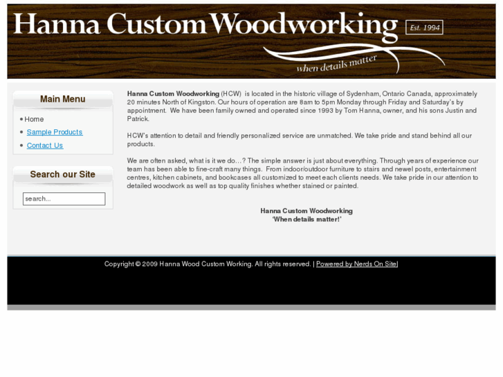 www.hannawoodworking.com