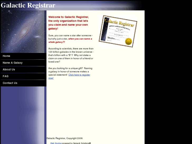 www.galacticregistrar.com