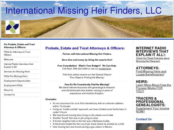 www.missingheirfinders.com