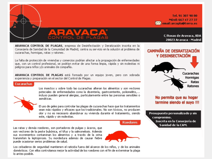 www.aravacacontroldeplagas.com