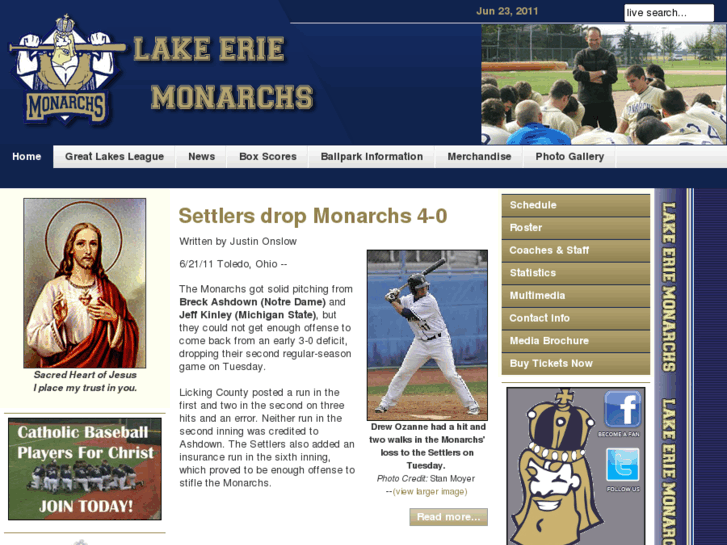 www.lakeeriemonarchs.com