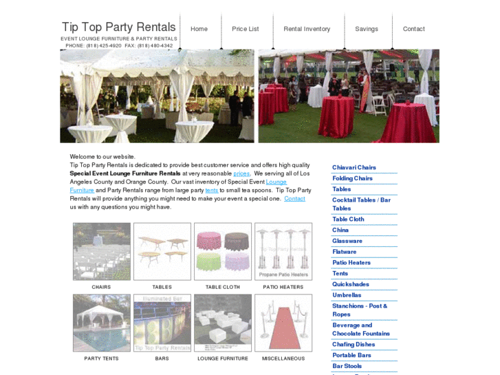 www.tiptoppartyrentals.com