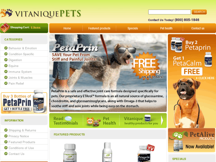 www.vitaniquepets.com