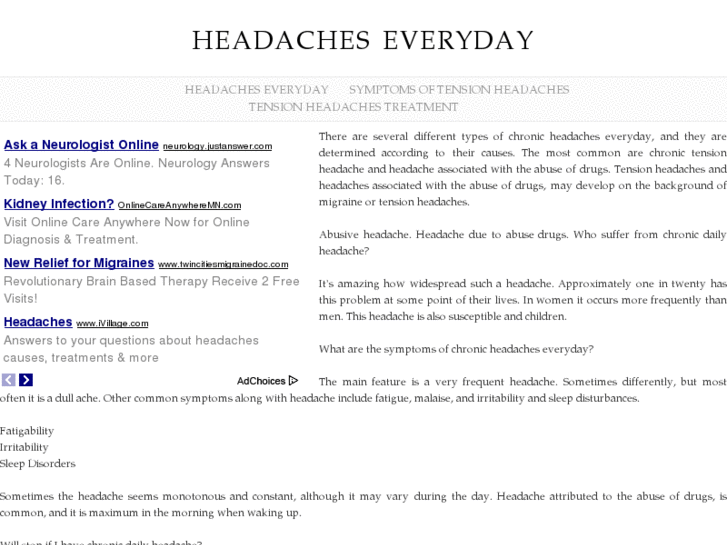 www.headacheseveryday.info