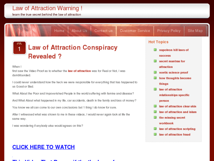 www.lawofattractionwarning.com