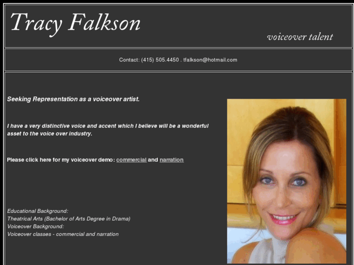 www.tracyfalksonvoicetalent.com