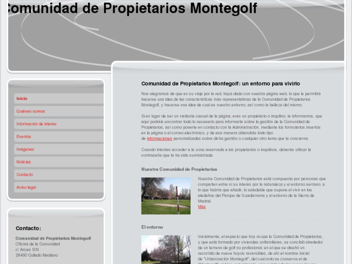 www.comunidaddepropietariosmontegolf.es