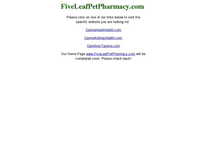 www.fiveleafpetpharmacy.com