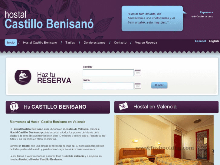 www.hostalcastillobenisano.com