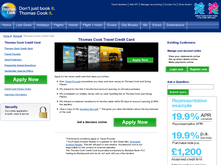 www.thomascookcreditcard.com