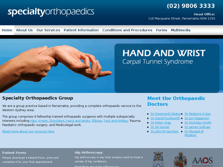 www.specialtyorthopaedics.com.au