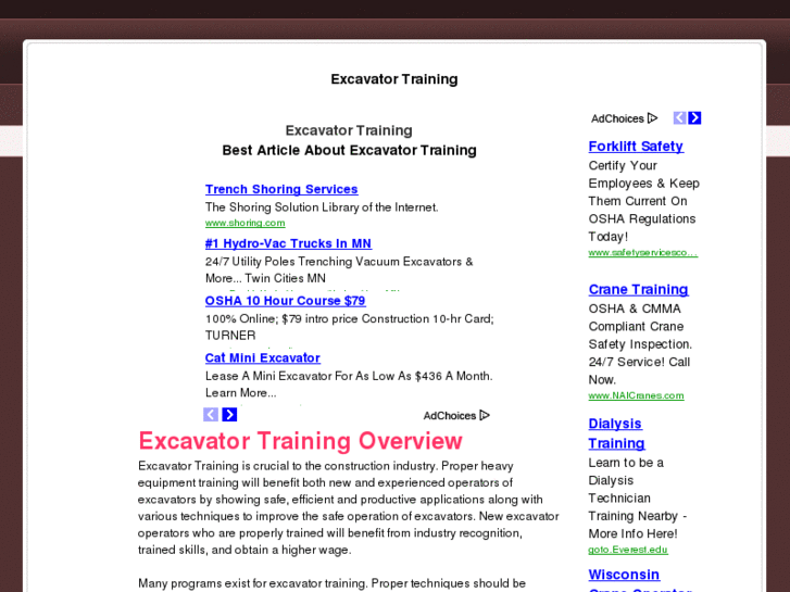 www.excavatortraining.net