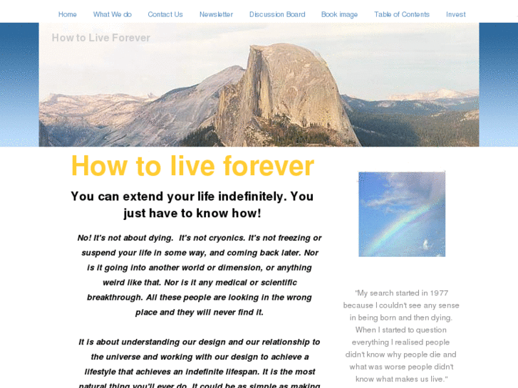 www.howtoliveforever.net