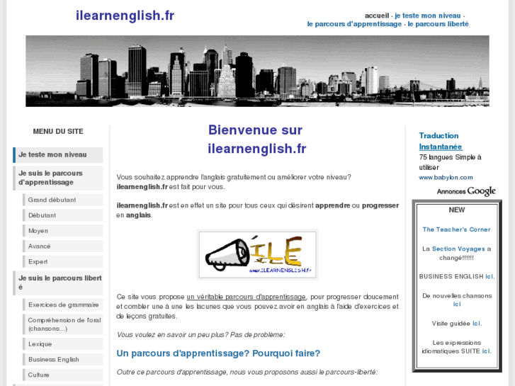 www.ilearnenglish.fr