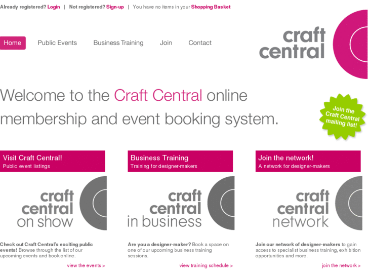 www.craftcentralbookings.org.uk