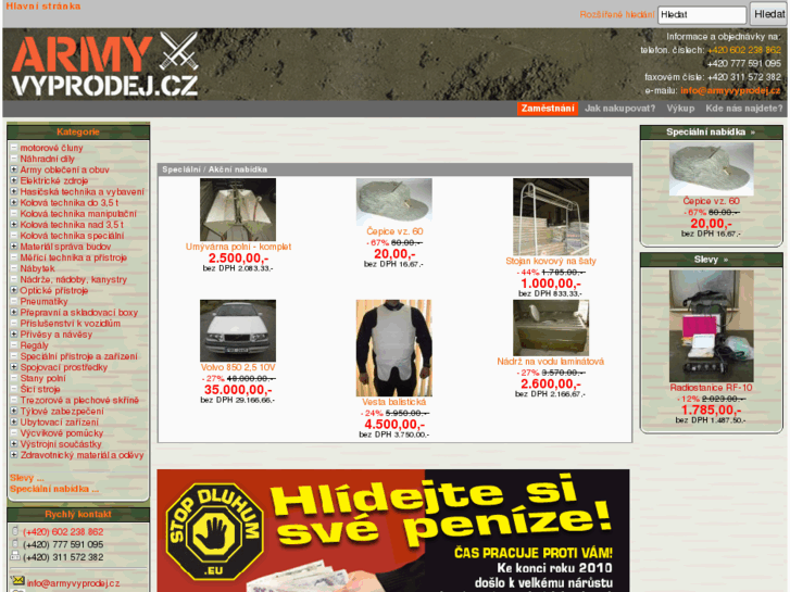 www.armyvyprodej.cz