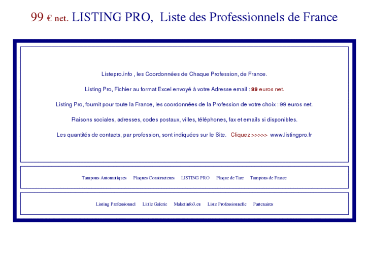 www.listepro.info