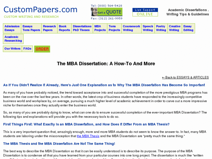 www.mbadissertation.com