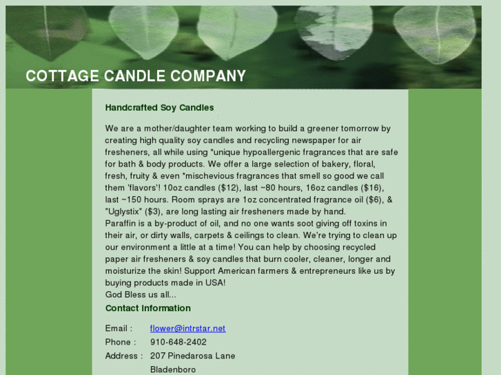 www.cottagecandlecompany.com