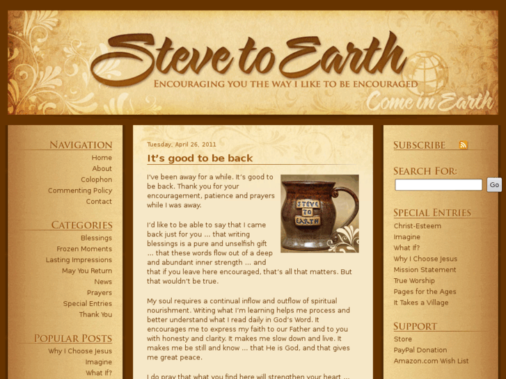 www.stevetoearth.com