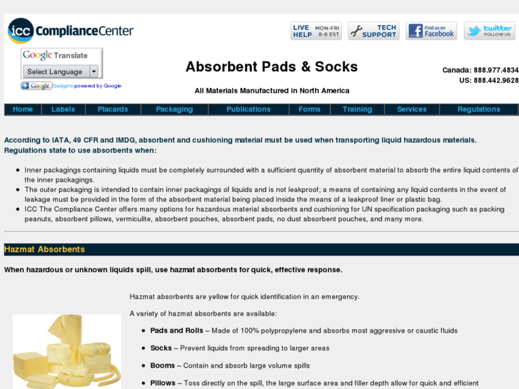 www.absorbentpadsandsocks.com