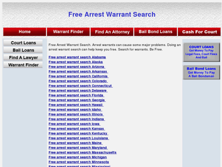 www.freearrestwarrantsearch.org