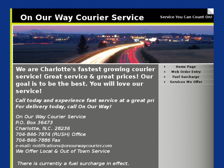 www.onourwaycourier.com