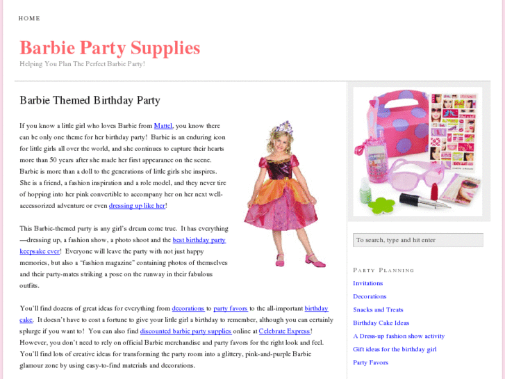 www.barbiepartysupplies.net