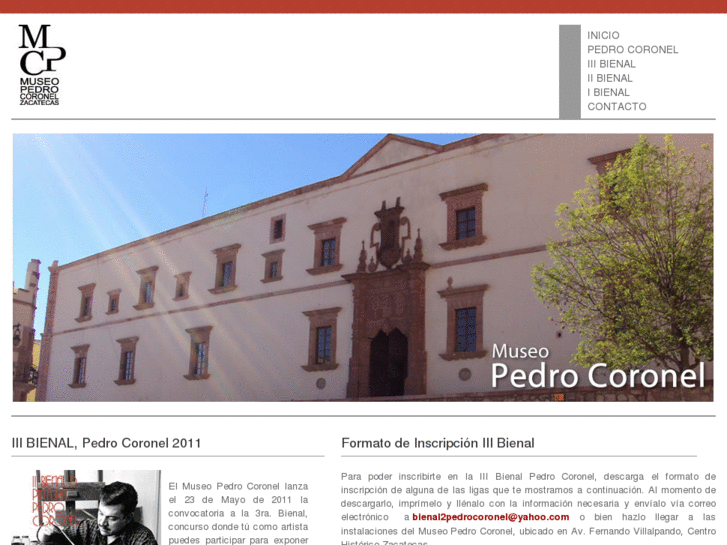 www.pedrocoronelbienal.com