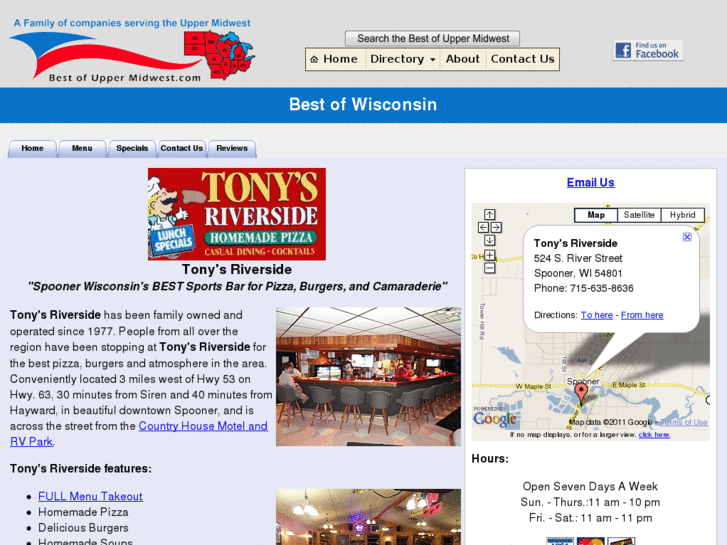 www.tonysriversidebar.com