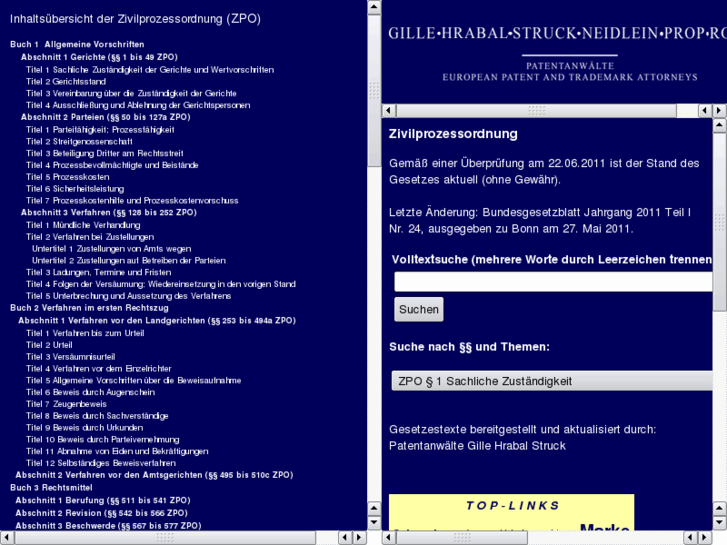 www.zivilprozessordnung.de