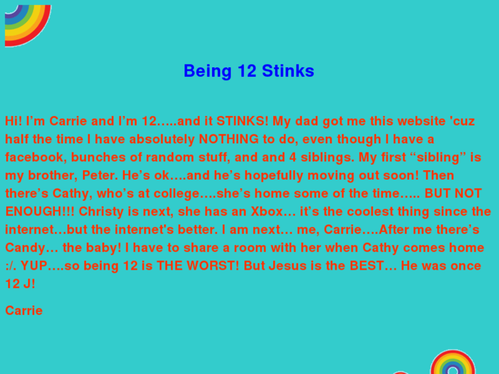 www.being12stinks.com