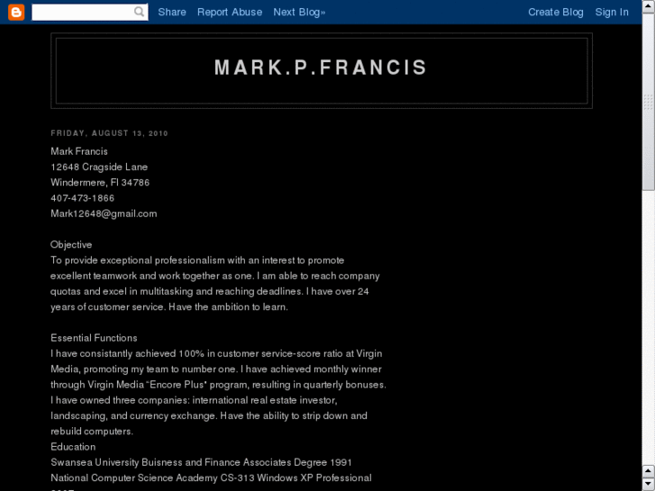 www.markfrancis.info