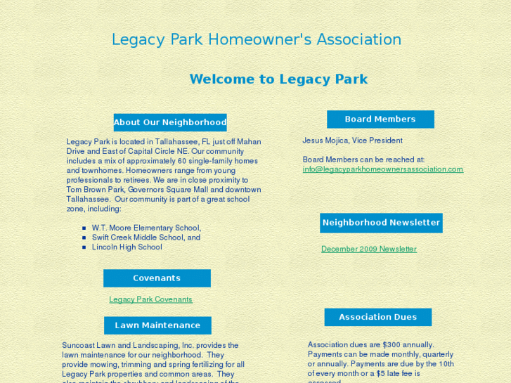 www.legacyparkhomeownersassociation.com