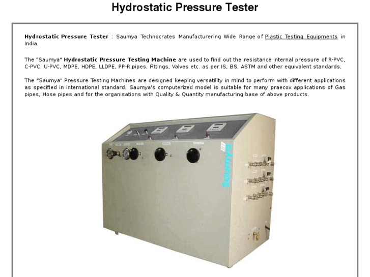 www.hydrostaticpressuretester.com