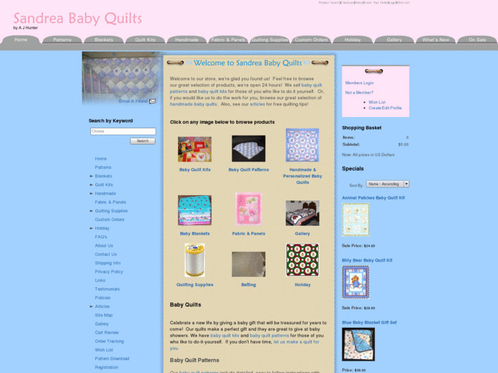 www.sandreababyquilts.com