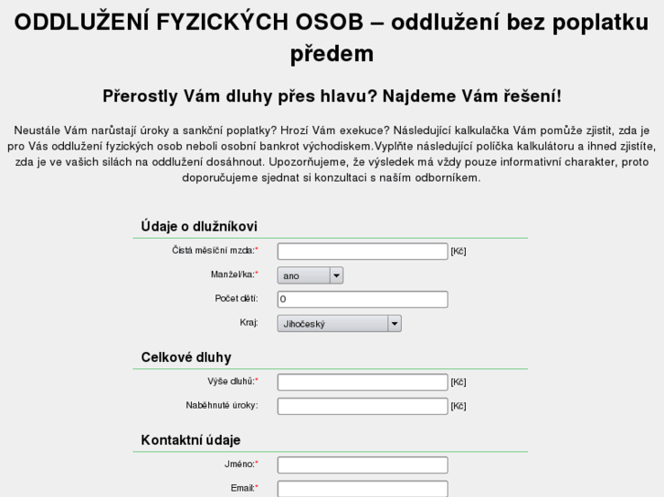 www.oddluzeni-fyzickych-osob.cz