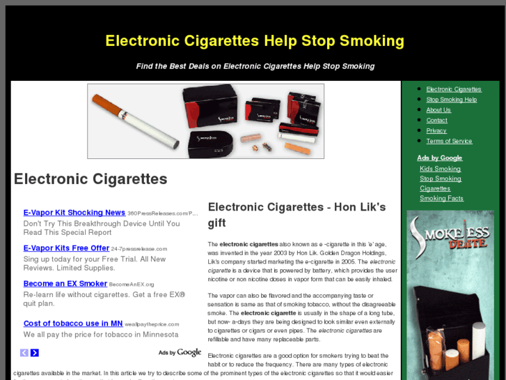 www.electroniccigaretteshelpstopsmoking.com