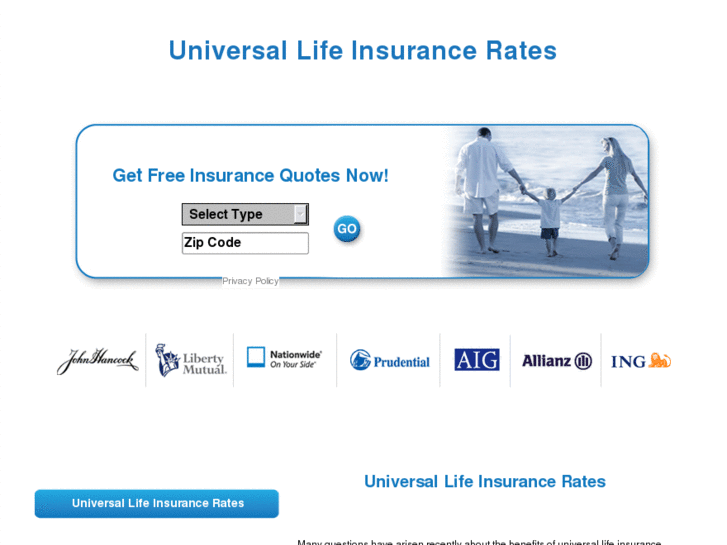 www.universallifeinsurancerates.com